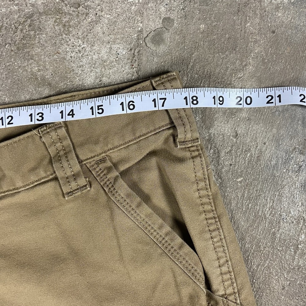 Carhartt Canvas Pants Size 36x32 Tan Full Swing Relaxed Fit Straight Work Wear - Picture 8 of 9
